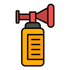 Air Horn Line Color Icon