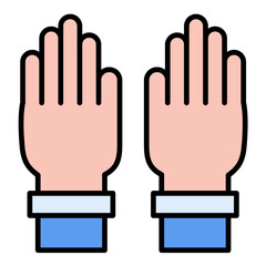 Obraz premium Medical Gloves Line Color Icon