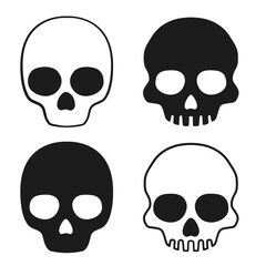 Set of skulls. Vector illustration