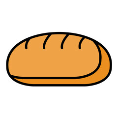 Baguette Line Color Icon