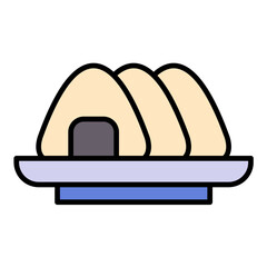 Onigiri Line Color Icon
