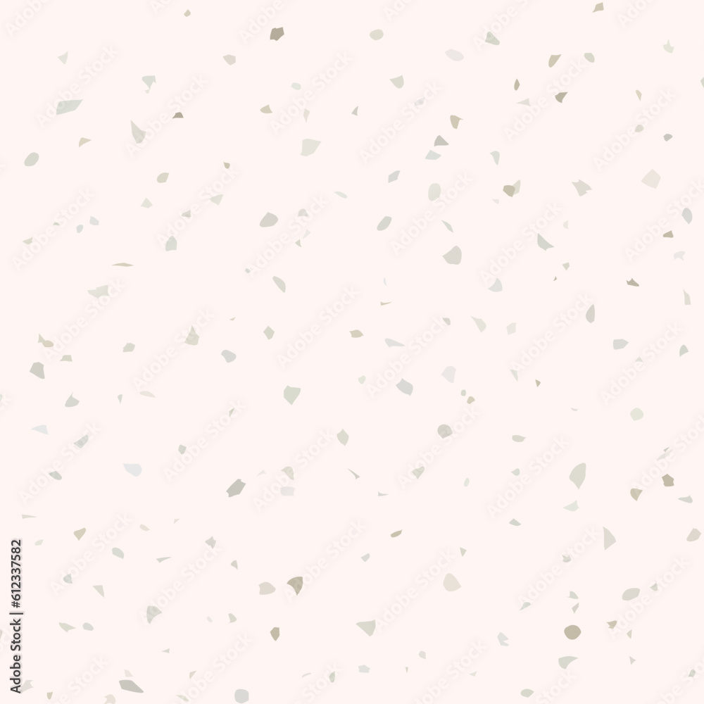 Poster Terrazzo flooring textured surface modern abstract pattern. Vector seamless abstract repeat with chips of marble or granite in soft pastel colors.