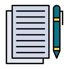 Documents Line Color Icon