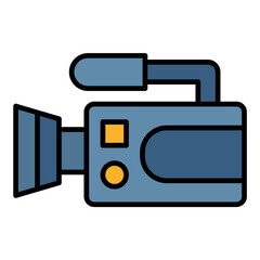 Camcorder Line Color Icon