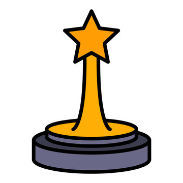 recommend clip art: Oscar Award Line Color Icon