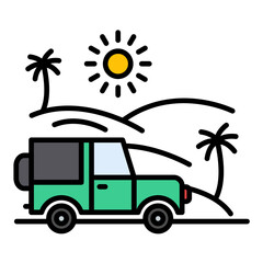 Dubai Culture Line Color Icon