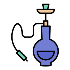 Hookah Line Color Icon