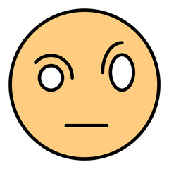 Face with Raised Eyebrow Line Color Icon