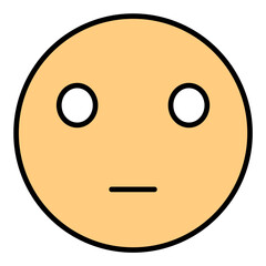 Neutral Face Line Color Icon