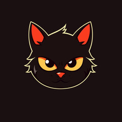 black cat face