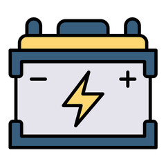 Battery Line Color Icon