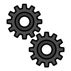 Cogs Line Color Icon