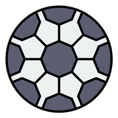 Fototapeta premium Football Line Color Icon