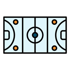 Hockey Field Line Color Icon