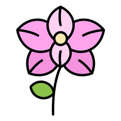 Orchid Line Color Icon