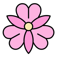 Alstroemeria Line Color Icon