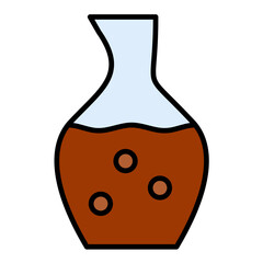 Decanter Line Color Icon