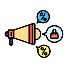 Promotion Line Color Icon