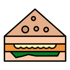 Sandwich Line Color Icon