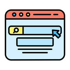 Search Engine Line Color Icon