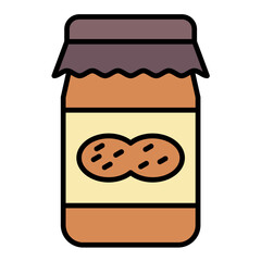 Peanut Butter Line Color Icon