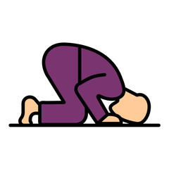 Sujud Line Color Icon