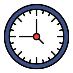 Clock Line Color Icon