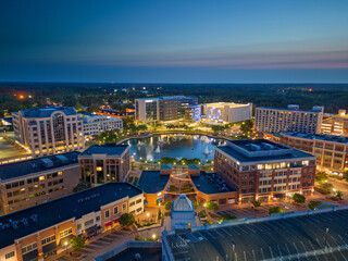 Newport News, Virginia, USA City Center From Above