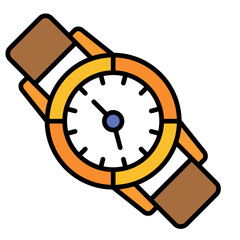 Wristwatch Line Color Icon