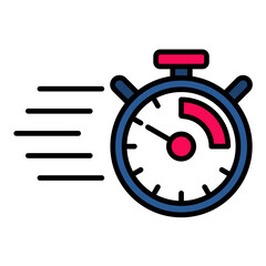 Fast Time Line Color Icon