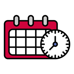 Deadline Line Color Icon