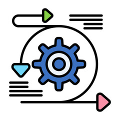 Agile Line Color Icon