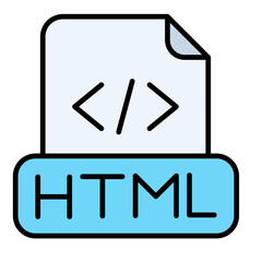 Html File Line Color Icon