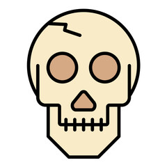 Skull Line Color Icon