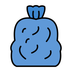 Garbage Bag Line Color Icon
