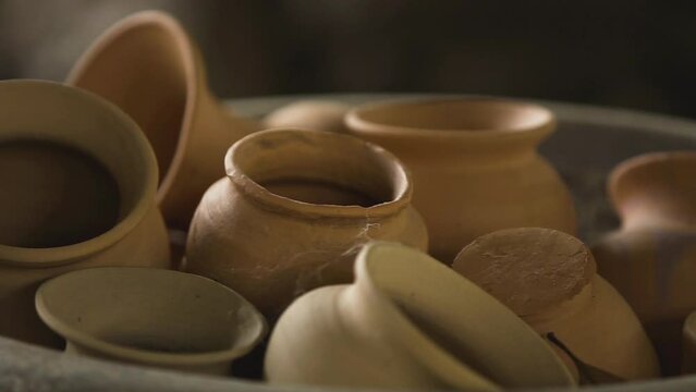 Antique pottery excavated in the area
