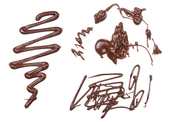 sweet chocolate sauce isolated on a white background