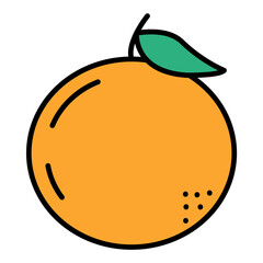 Orange Line Color Icon