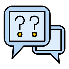 Questions Line Color Icon