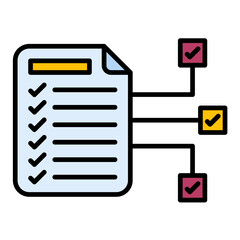 Scrum Tasks Line Color Icon