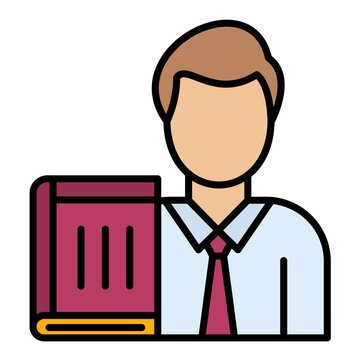 man holding red book clip art preview