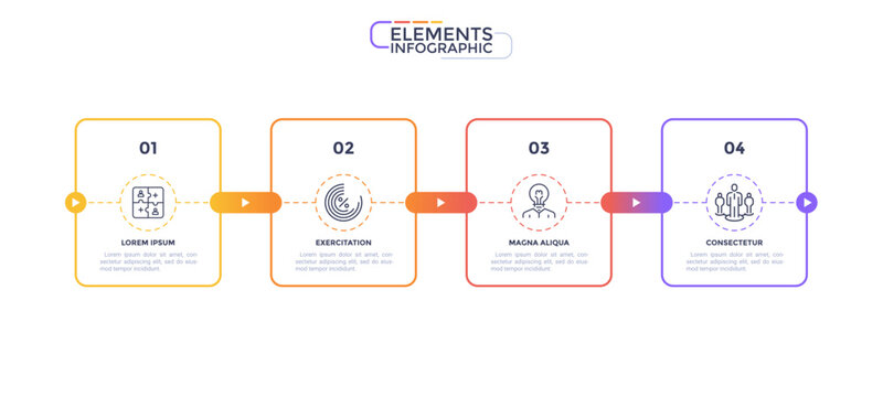 Thin Line Modern Infographic Template. Vector Illustration