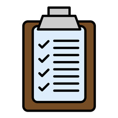 Checklist Line Color Icon