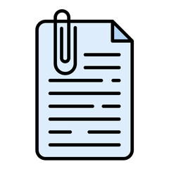 Pin Documents Line Color Icon