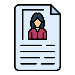 Resume Line Color Icon