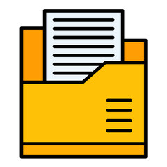 Folder Files Line Color Icon