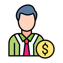 Investors Line Color Icon