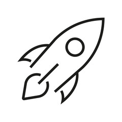 Rocket line icon. Startup symbol.