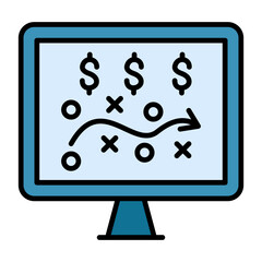 Strategy Line Color Icon