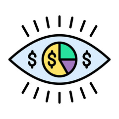 Business Vision Line Color Icon
